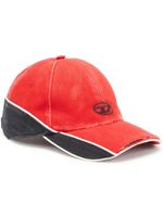 Diesel casquette à logo brodé - Rouge