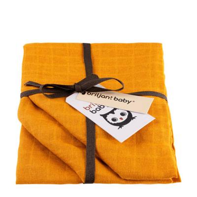 Briljant Baby hydrofiel luier Uni - set van 3 oker