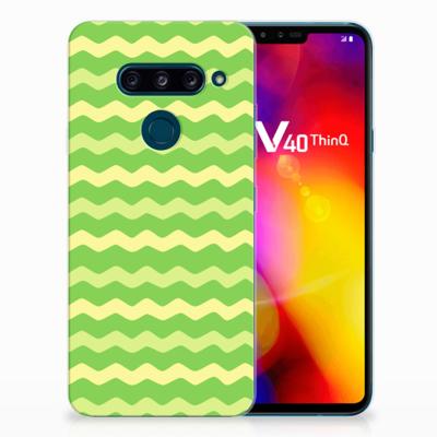 LG V40 Thinq TPU bumper Waves Green