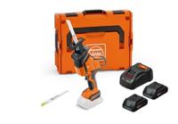 FEIN Accu-reciprozaag ASAS 18-21 K AS voor zagen op moeilijk toegankelijke plekken. Compatibel met AMPShare/Bosch Professional 18V-accu's. Inclusief accu-starterset 2 x 4Ah ProCORE-accu en snellader.