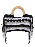 Nannacay mini sac cabas Vera en crochet - Noir