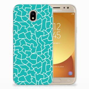 Samsung Galaxy J5 2017 Hoesje maken Cracks Blue