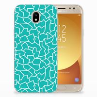 Samsung Galaxy J5 2017 Hoesje maken Cracks Blue