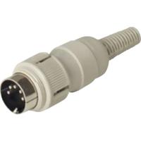 Hirschmann 930 963-517-1 DIN-connector Stekker, recht Aantal polen: 4 Grijs 1 stuk(s)