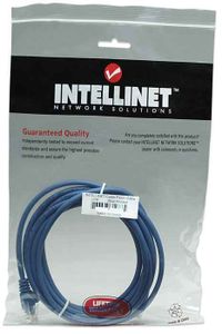 Intellinet 318938 RJ45 Netwerkkabel, patchkabel CAT 5e U/UTP 1.00 m Blauw 1 stuk(s)