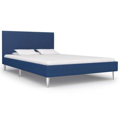 vidaXL Bedframe stof blauw 120x200 cm vidaXL Bedframe stof blauw 120x200 cm