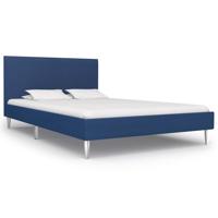 vidaXL Bedframe stof blauw 120x200 cm