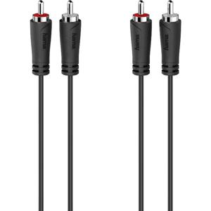 Hama 00205258 Cinch Audio Aansluitkabel [2x Cinch-stekker - 2x Cinch-stekker] 3 m Zwart