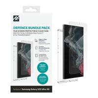 ZAGG iFrogz Defence beschermhoes compatibel met Samsung Galaxy S22 Ultra, bonusschermbeschermer, duurzaam, klikbestendig, antislip, slank, gerecycled, helder