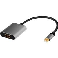 LogiLink CDA0110 video kabel adapter 0,15 m Mini DisplayPort HDMI Zwart, Grijs - thumbnail