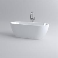 Ligbad Vrijstaand Clou InBe Ovaal 80x178x60cm Acryl Wit met Badwaste en Overloop