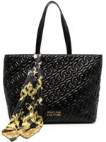 Versace Jeans Couture sac cabas en cuir artificiel à logo imprimé - Noir