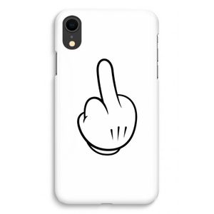 Middle finger white: iPhone XR Volledig Geprint Hoesje