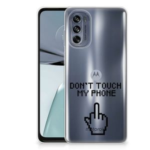 Motorola Moto G62 5G Silicone-hoesje Finger Don't Touch My Phone