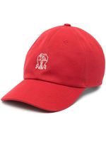 Brunello Cucinelli casquette à logo brodé - Rouge - thumbnail