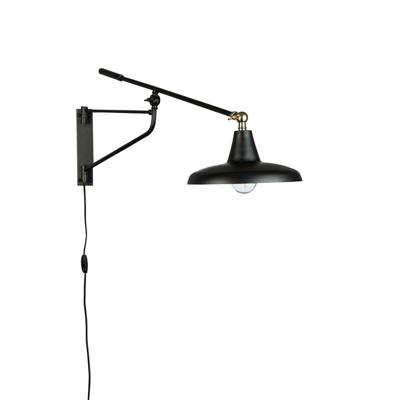 Wandlamp Hector Black | Donkergrijs Zwart