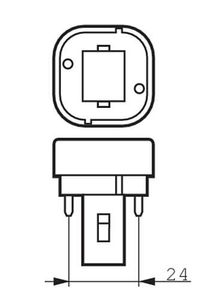 Philips Lighting 54125800 Compacte fluorescentielamp-lamp Energielabel F (A - G) G24d-3 Staaf 8.5 W = 26 W Neutraalwit (Ø x l) 28.40 mm x 170.10 mm Incl.