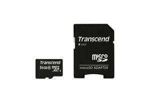 Transcend Premium microSDXC-kaart Industrial 64 GB Class 10, UHS-I Incl. SD-adapter