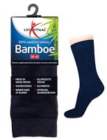 Bamboe sok lang blauw maat 35-38