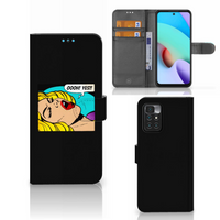 Xiaomi Redmi 10 Wallet Case met Pasjes Popart Oh Yes - thumbnail