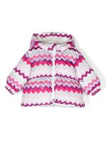 Missoni Kids veste matelassée à logo imprimé - Rose