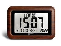 Kalenderklok - De Viso10 de Geemarc met Automatische Tijdsinstelling en Grote Lettertypen - Voor Mensen met de Ziekte van Alzheimer - Werkt op Batterijen - Geen Achtergrondverlichting