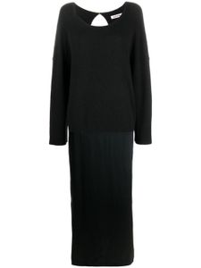 AERON robe longue Hale à encolure arrondie - Noir