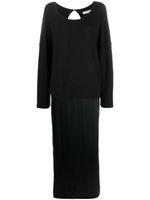 AERON robe longue Hale à encolure arrondie - Noir