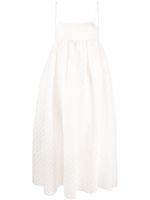 Cecilie Bahnsen robe Beth plissée à taille empire - Blanc