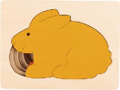 Hape vormenpuzzel Five Rabbits junior hout 5 stukjes