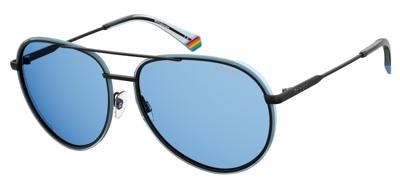 Polaroid zonnebril 6116/G/S piloten heren zwart/lichtblauw Polaroid zonnebril 6116/G/S piloten heren zwart/lichtblauw