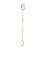 Courbet boucle d'oreille pendante CO en or recyclé 18ct sertie de diamants créés en laboratoire