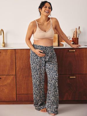 Set van 2 naadloze kant bh's voor zwangerschap en borstvoeding beige