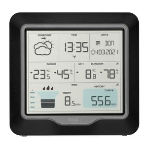 TFA Dostmann RAIN PRO 35.1160.01 Draadloos weerstation Verwachting voor 12 tot 24 uur Aantal sensoren max.: 3