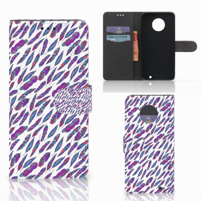 Motorola Moto G6 Plus Telefoon Hoesje Feathers Color