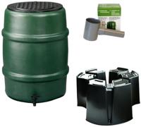 Harcostar regenton 114 liter groen + 3 delige voet + vulautomaat