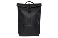 Rains Rolltop Rucksack - Zwart - thumbnail