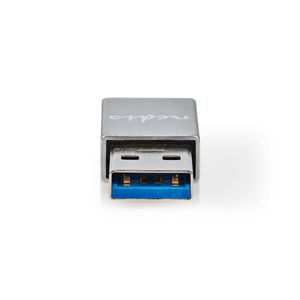 USB-Adapter | USB 3.2 Gen 1 | USB-A Male | USB Type-C© Female | Vernikkeld | Recht | Aluminium | Z