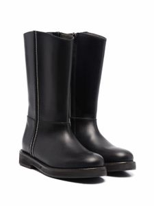 Brunello Cucinelli Kids bottes à détail de chaine - Noir