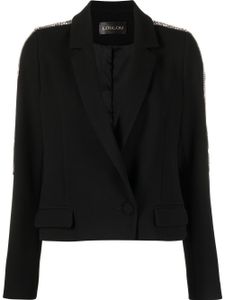 Loulou blazer crop à ornements en cristal - Noir