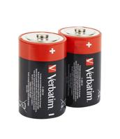 Verbatim D-alkalinebatterij, 1.5V / D-LR20, 2 stuks