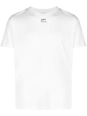 Off-White Katoenen T-shirt met logoprint - Wit