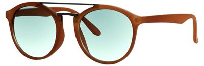 Mlook zonnebril unisex matbruin met groene lens (ml 6600) Mlook zonnebril unisex matbruin met groene lens (ml 6600)