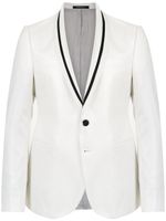 Emporio Armani blazer à liserés contrastants - Blanc