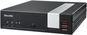 Shuttle XPС slim XPC slim Barebone DL20N6V2, Pentium Silver N6005, 1x LAN, 2x COM, 1xHDMI, 1xDP, 1x VGA, ventilatorloos , 24/7 permanent gebruik