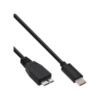 InLine 35726 USB 3.1 kabel, USB Type-C stekker naar Micro-B stekker, zwart, 0,5 m