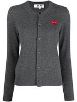 Comme Des Garçons Play cardigan à patch cœur - Gris