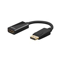 Goobay 67881 DisplayPort naar HDMI-adapter, DP-stekker > HDMI-aansluiting, 0,1 m kabel