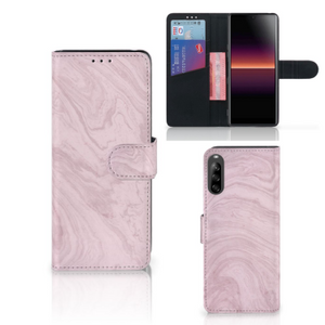 Sony Xperia L4 Bookcase Marble Pink - Origineel Cadeau Vriendin