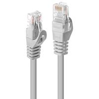 LINDY 48360 RJ45 netwerkkabel, patchkabel CAT 5e U/UTP 30,00 cm grijs, 1 stuk